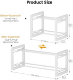 Homeiju Expandable Shoe Rack, 2 Tier Metal Shoe Shelf, Adjustable Shoe Stand for Sneakers, Boots, Heels, Heavy-Duty Steel Standing Shoe Organizer for Entryway, Closet, Bedroom, White - Image 2