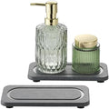 2Pack Diatomite Stone Coasters Water Absorbing Sink Tray for Kitchen & Bathroom Counter, Quick Dry Soap Dish Vanity Caddy, Dispenser Sponge Holder Space Organizer, Dark Gray - 8"x 3.8" by Homdiva