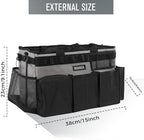 SCAVATA Wearable Cleaning Caddy Bag, Cleaning Caddy Supplies Organizer with Handle & Shoulder Straps for Housekeepers, Under Sink & Car Cleaning Tool Organizers with 4 Foldable Divider (Grey) - Image 5
