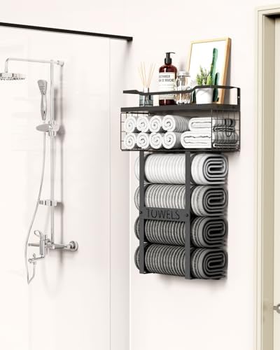 Aetyord Towel Racks for Bathroom Wall Mounted Towel Storage Organize - Image 2