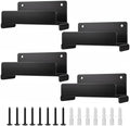 niffgaff Ladder Hooks for Garage Wall, 4 Pack Heavy Duty Wall Mount Storage Hanger for Ladders, Chairs & Patio Furniture, Fits Step & Extension Ladders, Garage Organization by niffgaff