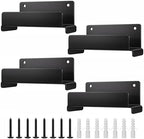 niffgaff Ladder Hooks for Garage Wall, 4 Pack Heavy Duty Wall Mount Storage Hanger for Ladders, Chairs & Patio Furniture, Fits Step & Extension Ladders, Garage Organization by niffgaff