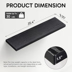 BAYKA Black Floating Shelves 35.4in, Set of 3, Wall Mounted for Wall Decor (Pack of 2) - Image 3
