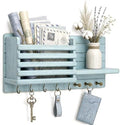 Rebee Vision Key Holder Wall Mount with Mail Slot for Room Decor, Blue by REBEEVISION