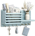 Rebee Vision Key Holder Wall Mount with Mail Slot for Room Decor, Blue by REBEEVISION