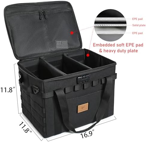 Tactical Camping Storage Bag - 38L Utility Tote Bag Organizer with Combination Lock and Shoulder Strap - Image 2
