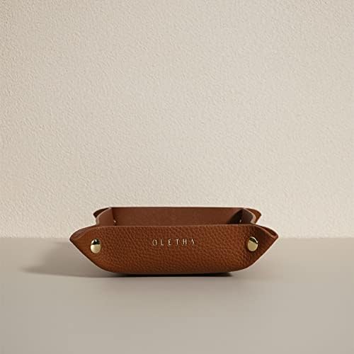 OLETHA Foldable Valet Tray, Travel Essentials for Women, Brown - Image 5