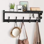 dreampossible 4 in 1 Coat Rack Wall Mount with Shelf, Coat Hooks 25.2" Entryway Coat Hanger with Key Hooks and Mail Holder, Wall Hooks with Shelf, Hat Rack for Wall Key Holder Mail Organizer by dreampossible