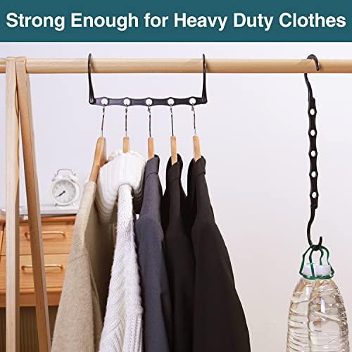 AMKUFO Closet Organizers and Storage 20 Pack Hanger Organizer Magic Hangers Space Saving Hanging Plastic for Heavy Clothes, Dorm Room Bedroom Home RV Car Camper Organization Essentials - Image 6