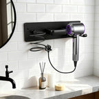 Hair Dryer Holder Hair Tool Organizer Metal Wall Mount(Matte Black) - Image 6
