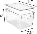 CLEARSPACE Plastic Storage Bins With lids – Perfect Kitchen Fridge Organizer, Pantry Organization, Cabinet Organizers (4 Pack) - Image 6