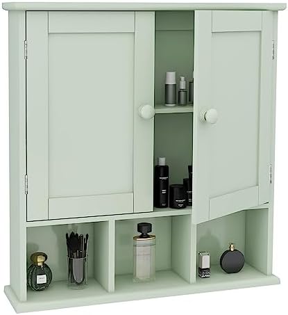 TaoHFE Green Medicine Cabinet,Bathroom Wall Cabinet with 2 Door by TAOHFE