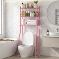 GloTika 3-Tier Over Toilet Storage, Anti-Tilt, 64" H, Pink by QualityHomewareTimlessComfort