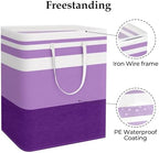 StorageRight Laundry Basket Hamper, 125L Collapsible Clothes Storage, Purple - Image 3