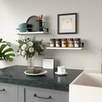 RICHER HOUSE Floating Shelves Bathroom, Small Wall Shelf Over Toilet 2 Set - Image 5