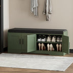 Homleke Shoe Storage Bench, 4 Doors & Thickened Padded Seat Cushion - Image 3