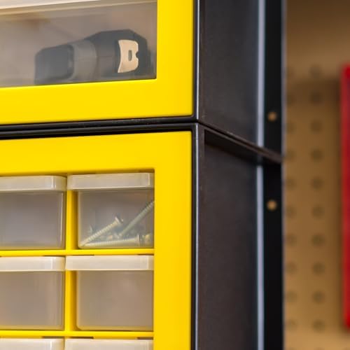IRIS Plastic Hardware Storage Drawer, 44 Drawer Parts Cabinet - Yellow - Image 4