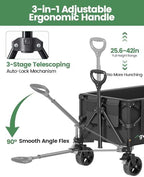 GVDV CW35 Plus Wagon Carts Foldable with Tailgate, 42 in Extended Handle - Image 6