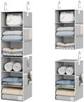 StorageWorks Hanging Closet Organizer, 6-Shelf with 2-in-1 Design, Ivory | Maximize Closet Space with Reinforced Shelves, Small Closet Storage Solution for Bedrooms, Dorms and RVs, Jumbo by StorageWorks