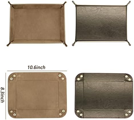 Valet Organizer - Catchall Tray for Jewelry, Wallets, Watches, Keys, Coins, Phones, Glasses - Perfect for Nightstand, Desk, Entryway - Image 7