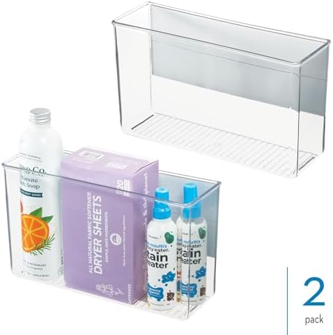 iDesign Magnetic Large Clear Plastic Organizer Bins, 2-Pack - Image 2