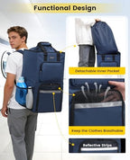 Vorspack Laundry Backpack for College Dorm, Heavy-Duty Hamper, Blue - Image 4
