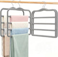Velvet Pants Hangers Space Saving, 4 Pack Non Slip Closet Organizer | Reinforced Plastic Hangers For Jeans, Leggings And Scarves, Perfect For Apartments, Dorm Rooms, Small Closets And RV Storage by FATHITA