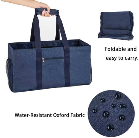 Extra Large Utility Tote Bag - Reusable Grocery Bags Foldable Heavy Duty - Image 5
