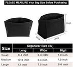 LOUKAYCCI Felt Purse Organizer Insert for Longchamp Le Pliage S Handbag Insert (Small, Black) - Image 2