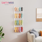 SWTYMIKI 4-Tier Water Bottle Organizer – Over the Door Stanley Cup Holder, Cup Organizer for Door or Wall Mount Option, Stanley Accessories for Pantry, Dorm, Office, RV Use, White - Image 6