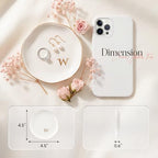 Ceramic Jewelry Tray, White Initial W Personalized Jewelry Dish - Image 2