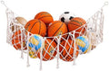 Sports Ball Storage Net,Hanging Basket Organizer Net for Basketballs,Volleyballs Soccer, Sport Equipment Organizer Storage Mesh Bag,Garage Ball Storage,Football Soccer Sports Ball Mesh Net by JYSILIYH