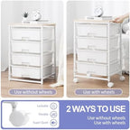 SYKIARIOL Rolling Cart with Drawers, 4-Drawer Utility Cart, Bright White (Pack of 2) - Image 5