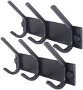 WEBI Coat Rack Wall Mounted,3 Coat Hooks for Hanging Coats,Heavy Duty Metal Hook Rack Hook Rail Coat Hanger Wall Coat Rack with Hooks for Clothes Entryway Jacket,Black,2 Packs by WEBI