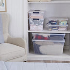 Rubbermaid Cleverstore Clear Dorm Variety 16-Pack, Made in USA, Stackable Large Clear Storage Bins with Lids, See-Through Plastic Storage, with Latching Lids, BPA-Free - Image 7