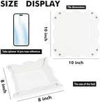Valet Tray for Men Women 2 Pack - PU Leather Travel Catchall Tray Organizer - Desk Bedside Nightstand Storage Box for Jewelry Key Phone Remote Controller Wallet Watch Glasses Readers -White - Image 2