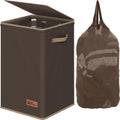 Simple Houseware Foldable Laundry Hamper Basket with Lid and Bag, Brown by SimpleHouseware