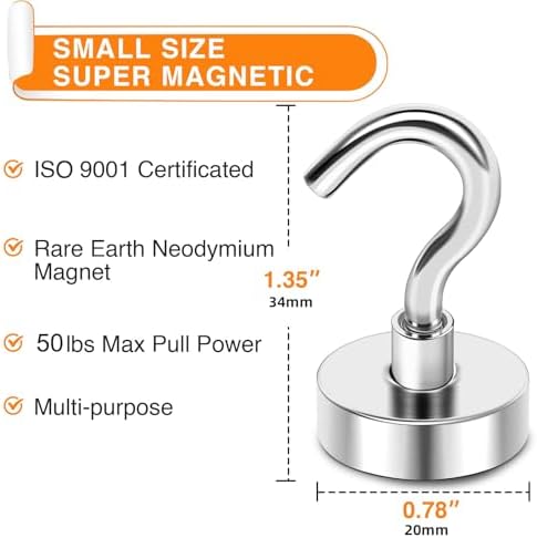 MIKEDE Magnetic Hooks 50Lbs+ Heavy Duty Magnet Hook for Cruise Cabins - Image 4