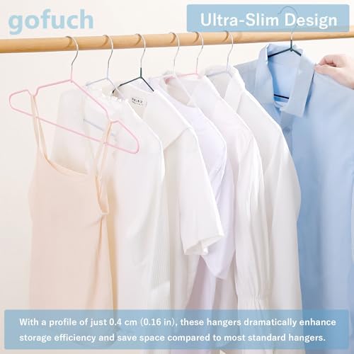 Ultra-Thin Metal Hangers, 20 Pack Non-Slip PVC Coated Space Saving Clothes Hangers for Closet, 16 inch Wide for Suits, Dresses, Jackets（White） - Image 6