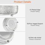 360 Rotating Makeup Organizer, Cosmetics Lazy Susan Spinning Skincare Storage for Vanity, Turntable Perfume Trays for Dresser Bathroom Countertop and Kitchen (Gray) - Image 3