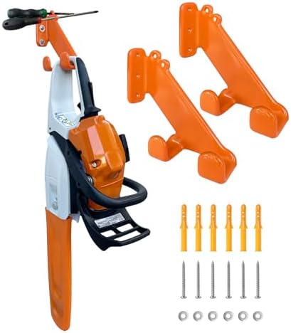Chainsaw Hanger, 2 Pack Chainsaw Holder Wall Mount, Chain Saw Storage Rack by OSROENE