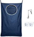 KEEPJOY XL Hanging Laundry Hamper Bag, Large 36"x22" Clothes Hanging Hamper with Strong Hooks for Dirty Clothes Laundry Storage Bag (Blue,1-Pack) by KEEPJOY