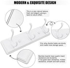 Badiano Heavy Duty Wooden Coat Rack, Wall-Mounted Organizer,14 Inch, White - Image 3