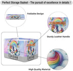 Rainbow Unicorn Storage Basket Toy Storage Bins Collapsible Cube Organizer - Image 6