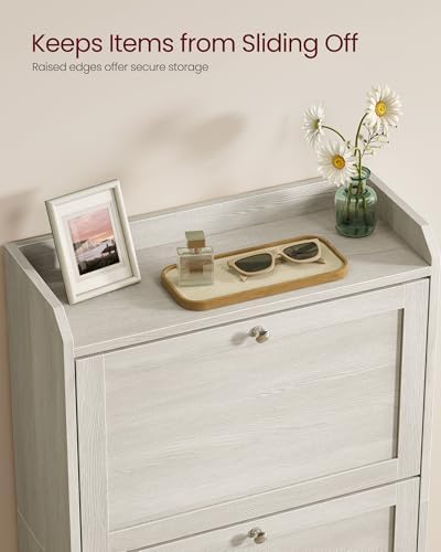 VASAGLE Shoe Storage Cabinet with 3 Flip Drawers, Slim, Holds 12‑20 Pairs - Image 6