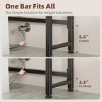 Ekisemio Over The Toilet Storage Rack, 4 Tier Over Toilet Shelf with Adjustable Feet, Freestanding Bathroom Organizer with Wooden Shelves, Hooks, Paper Holder, Vintage Brown - Image 5