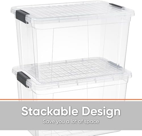 Superio 14.7 Quart Clear Plastic Storage Boxes with Lids, Stackable Organizer Containers, BPA-Free Storage Bins for Home, Office, School & Dorm, 3 Pack - Image 4