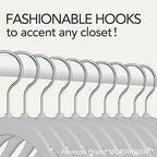 50 Pack Slim Plastic Clothes Hangers Grey | 17.7 in adult size, 0.2 in profile, non-velvet ABS, anti-slip grooves, Closets/dorms/laundry - Image 3