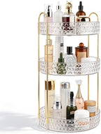 Large Capacity Rotating Makeup Organizer Perfume Stand Holder, 3 Tier Clear by Anyoifax