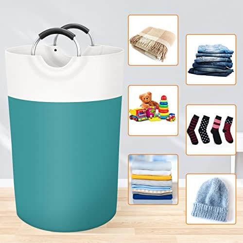 BlissTotes 115L Laundry Basket, Freestanding Collapsible Hamper, Green - Image 4